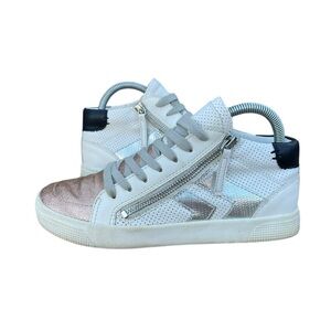Dolce Vita Leather Zello Mid Top Sneakers Size 7.5